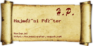 Hajmási Péter névjegykártya
